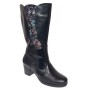 Cizme dama din piele naturala de culoare neagra Imblanite MVS31CZM
